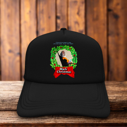 Black Christmas 1974 Cult Sorority Horror Movie Retro Trucker Hat vintage horror snapback by Retro Roots Headwear
