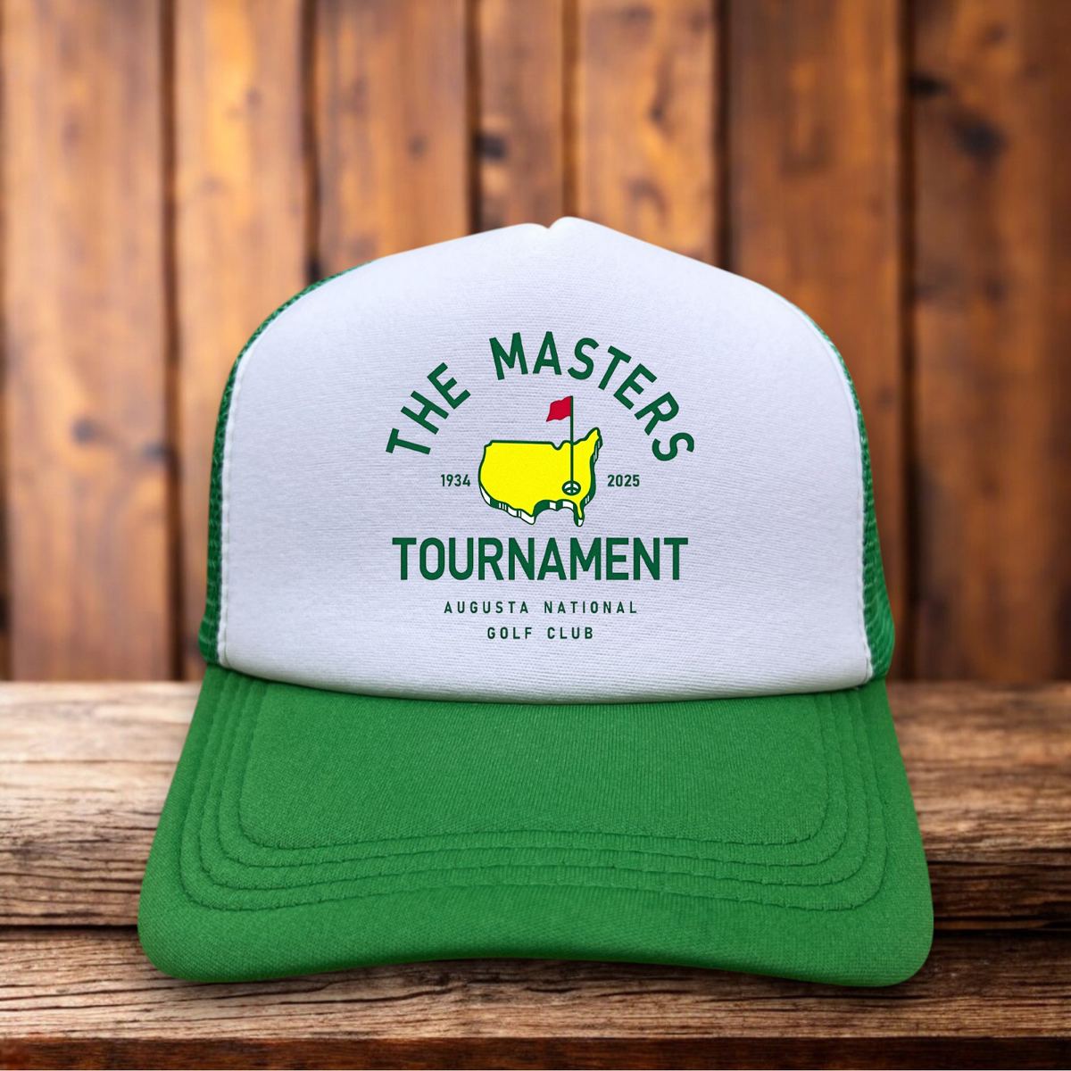 The Masters Tournament Augusta National Golf Club Retro Trucker Hat vintage golf snapback by Retro Roots Headwear
