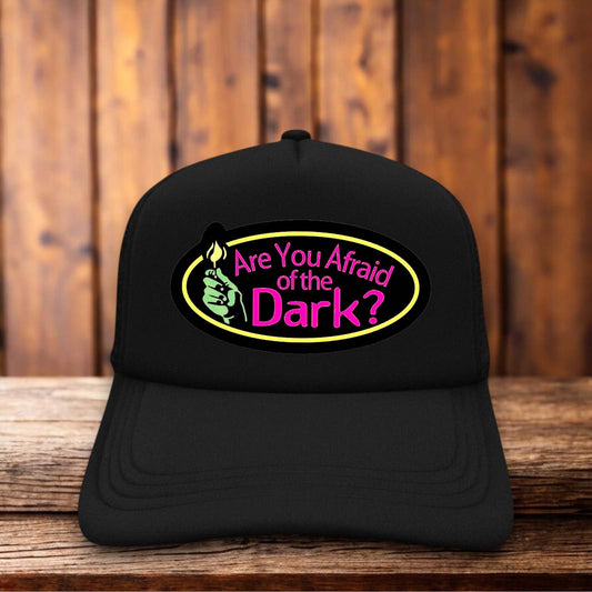 Are You Afraid of the Dark Retro Trucker Hat 90s Nickelodeon spooky nostalgia retro snapback by Retro Roots Headwear
