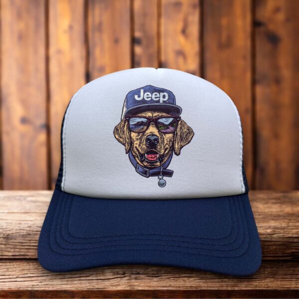 Retro Off-Road Dog Trucker Hat vintage 4x4 trail snapback by Retro Roots Headwear