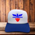 Continental Airlines Retro Trucker Hat vintage aviation snapback by Retro Roots Headwear