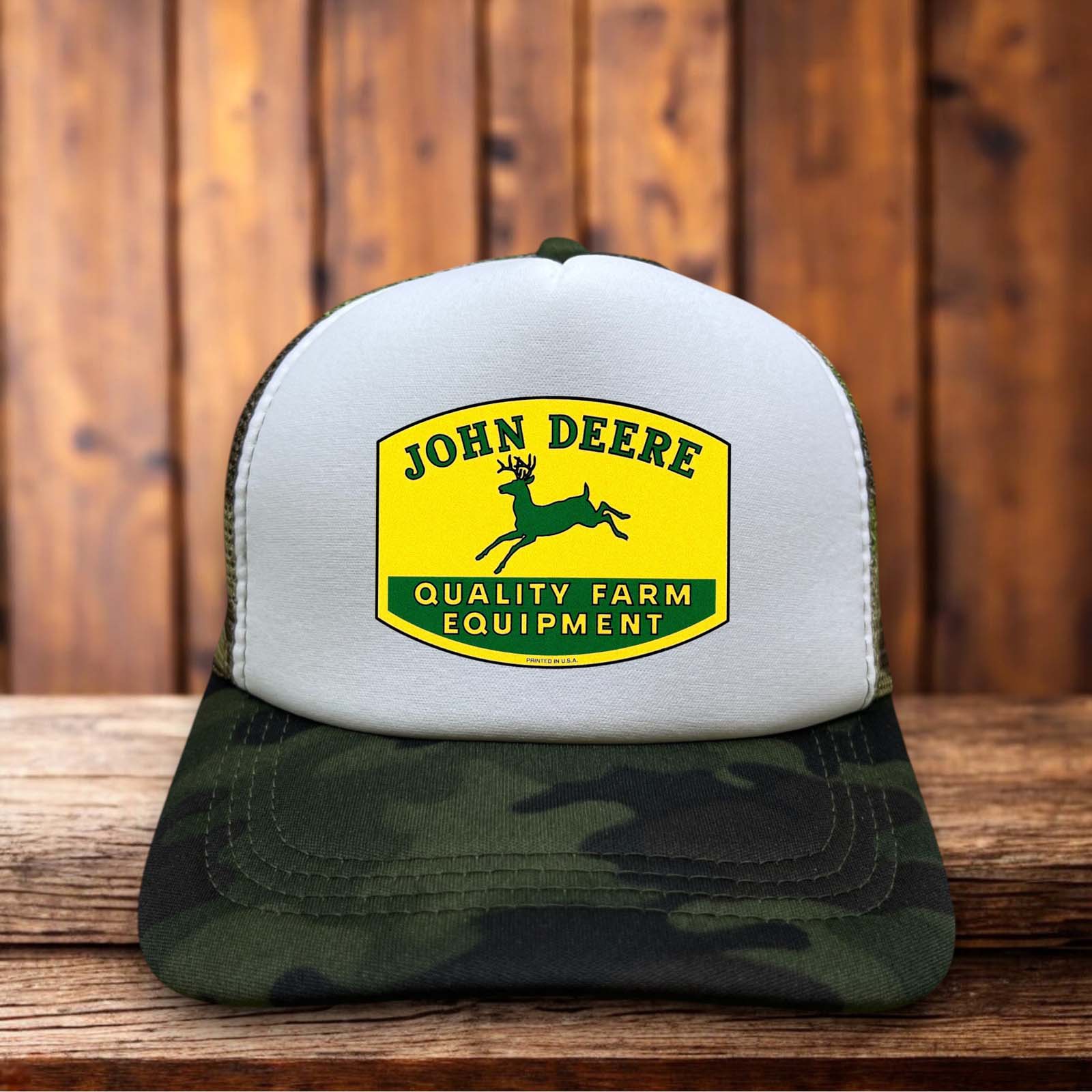 John Deere Retro Trucker Hat vintage agricultural snapback by Retro Roots Headwear