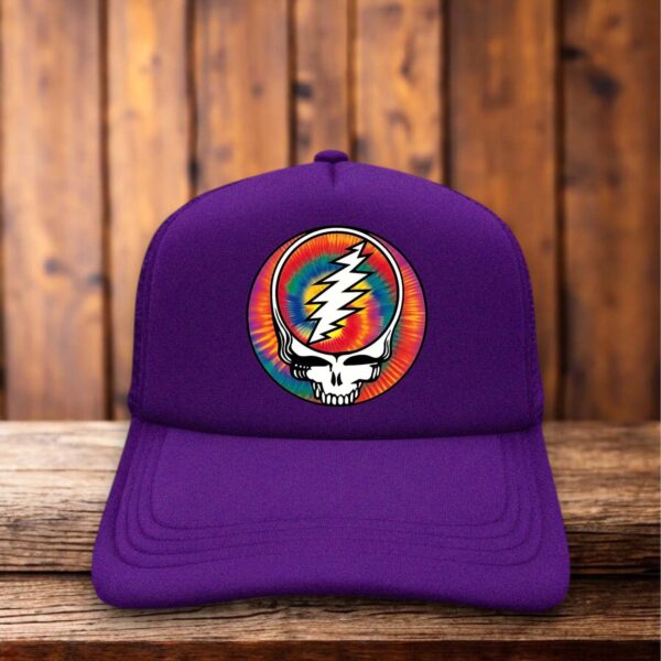 Grateful Dead Steal Your Face Retro Trucker Hat Deadhead lightning bolt snapback by Retro Roots Headwear