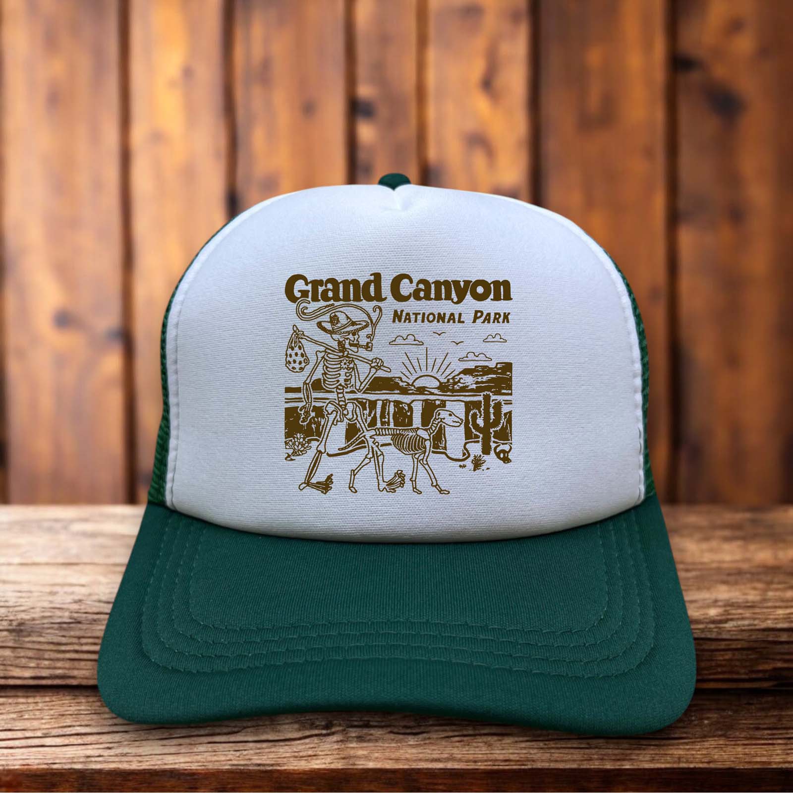 Grand Canyon National Park Retro Trucker Hat vintage outdoor snapback by Retro Roots Headwear