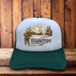 Yellowstone National Park Retro Trucker Hat vintage outdoor snapback by Retro Roots Headwear