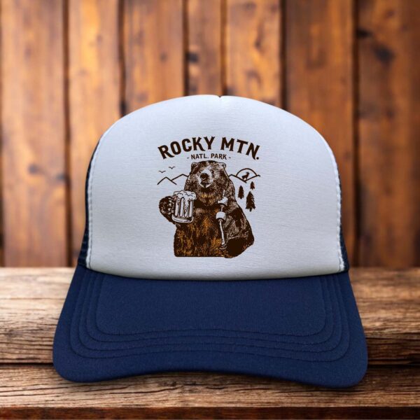 Rocky Mountain National Park Trucker Hat Colorado hiking retro snapback by Retro Roots Headwear
