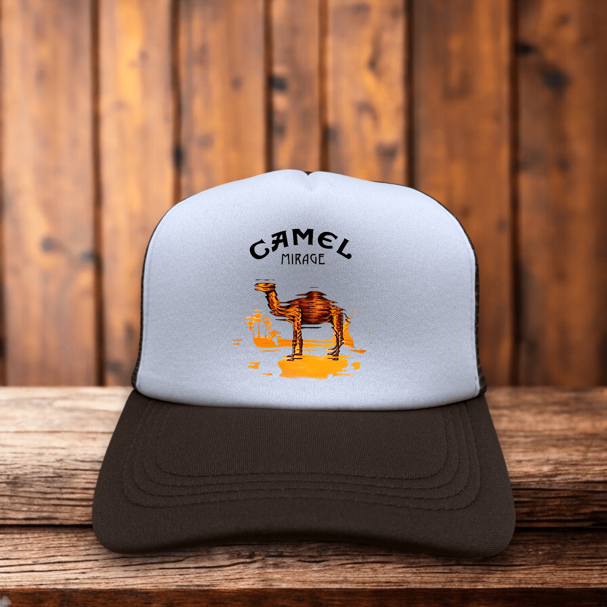 Camel Mirage Cigarette Trucker Hat Mesh Snapback