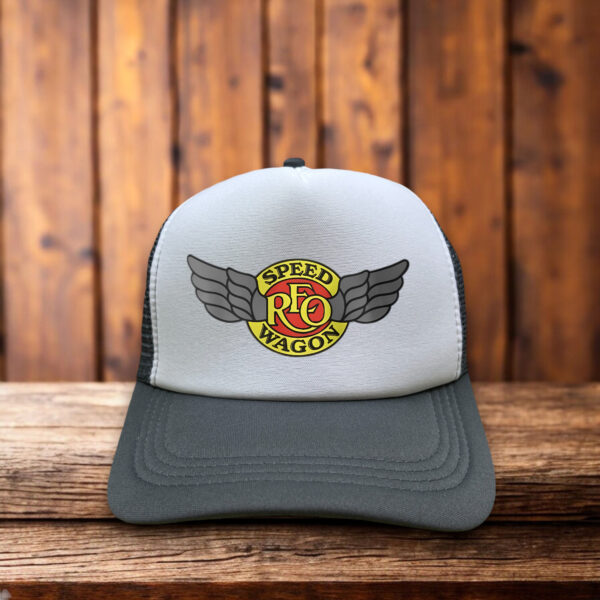 REO Speedwagon Mesh Trucker Hat By Retro Roots Headwear