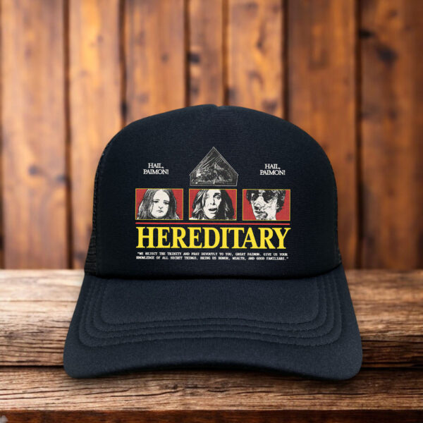 Hereditary Mens Trucker Hat Black Mesh Snapback Horror