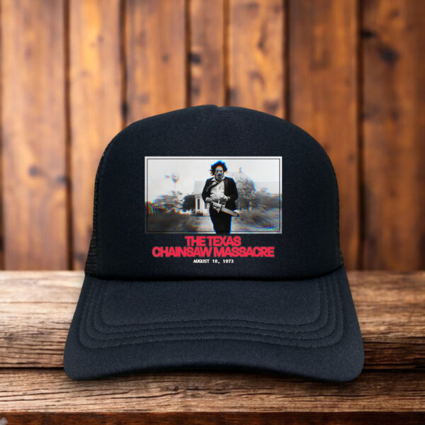 texas chainsaw massacre black trucker hat mesh snapback