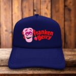 Frankenberry Cereal Retro Trucker Hat pink monster mascot patch snapback by Retro Roots Headwear