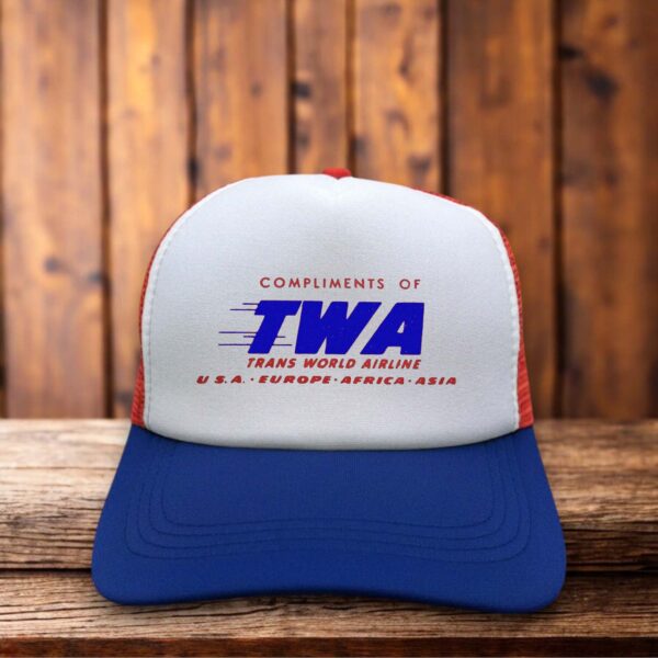 TWA Airlines Defunct Trucker Hat vintage aviation retro snapback by Retro Roots Headwear