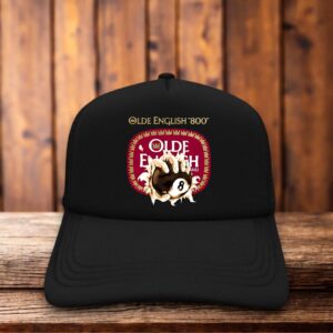 Olde English 8 Ball trucker hat with vintage logo graphic and mesh back
