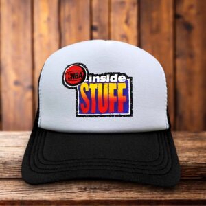 NBA Inside Stuff black trucker hat with 90s basketball TV branding