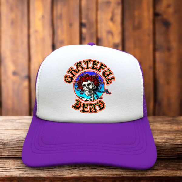 Grateful Dead Skull Roses Retro Trucker Hat Deadhead vintage snapback by Retro Roots Headwear