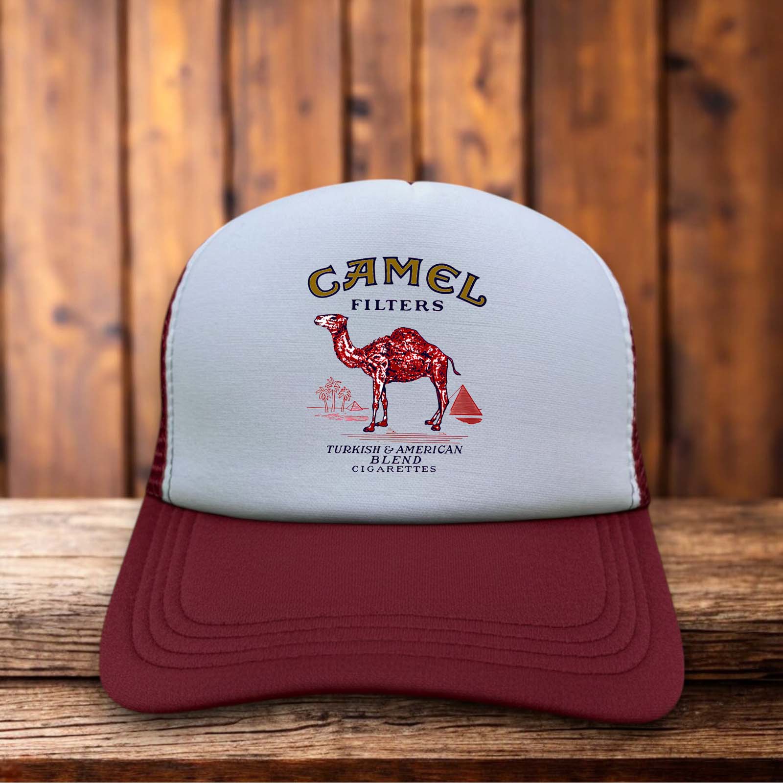 Camel Filters Turkish Cigarettes Trucker Hat vintage retro snapback by Retro Roots Headwear