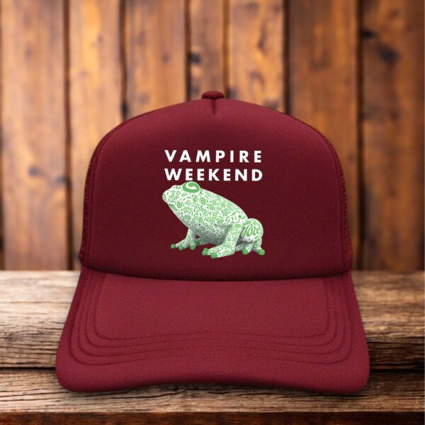 Vampire Weekend Frog Trucker Hat indie rock retro snapback by Retro Roots Headwear
