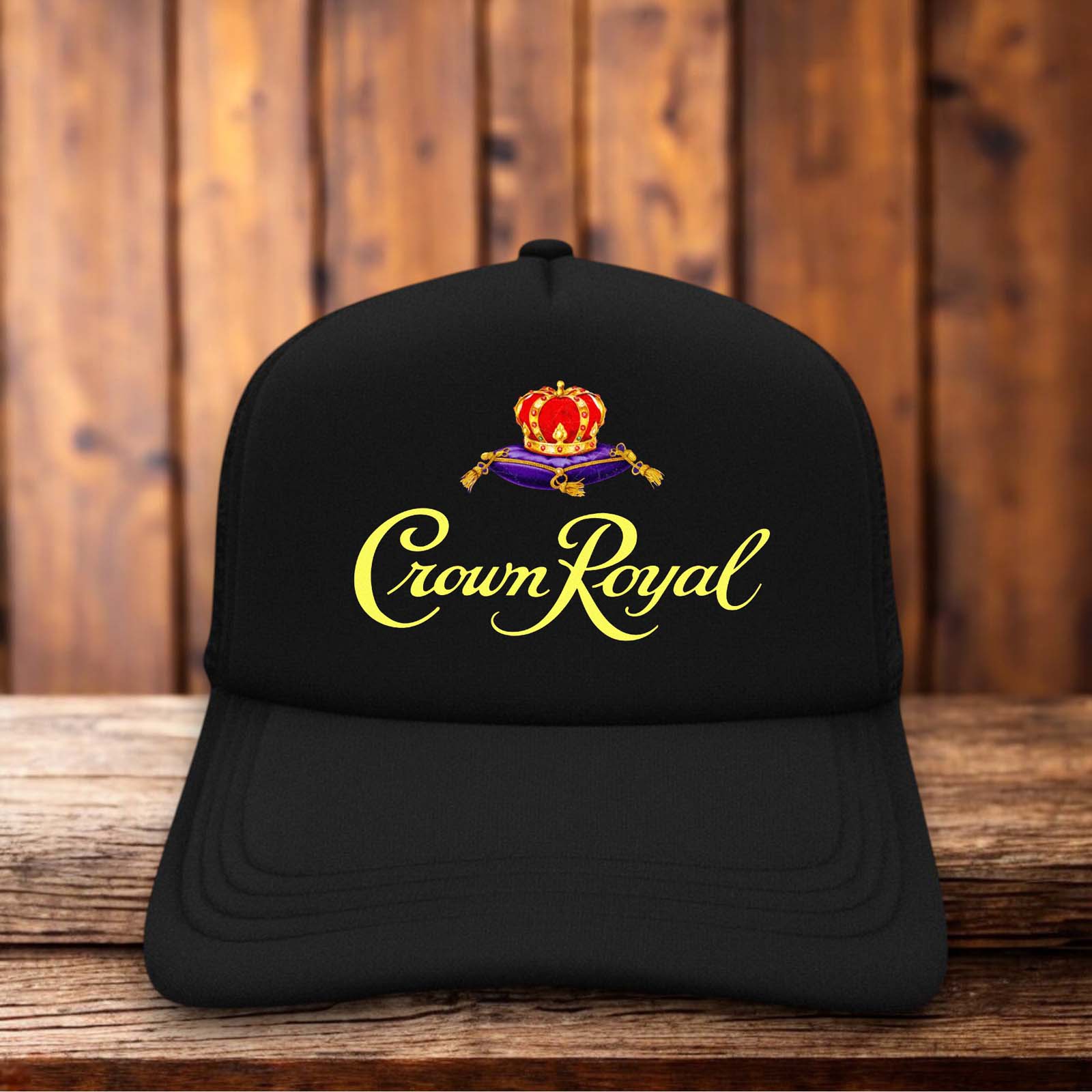 Crown Royal Canadian Whisky Trucker Hat retro snapback by Retro Roots Headwear