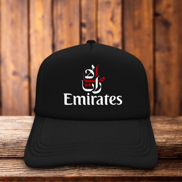 Emirates Airlines Retro Trucker Hat aviation retro snapback by Retro Roots Headwear