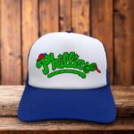 Philadelphia Phillies Phanatic Retro Trucker Hat green mascot vintage baseball snapback by Retro Roots Headwear