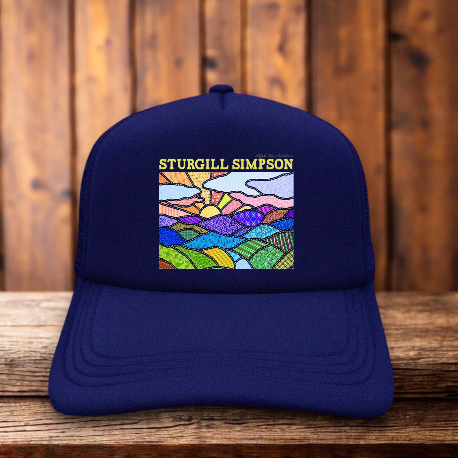 Sturgill Simpson High Top Mountain Trucker Hat outlaw country retro snapback by Retro Roots Headwear