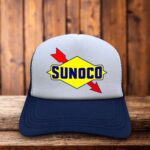 Sunoco 1950 Logo Gasoline Oil Retro Trucker Hat vintage Americana snapback by Retro Roots Headwear