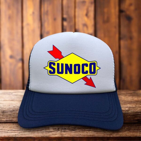 Sunoco 1950 Logo Gasoline Oil Retro Trucker Hat vintage Americana snapback by Retro Roots Headwear