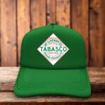 Tabasco Hot Sauce Retro Trucker Hat vintage food brand snapback by Retro Roots Headwear