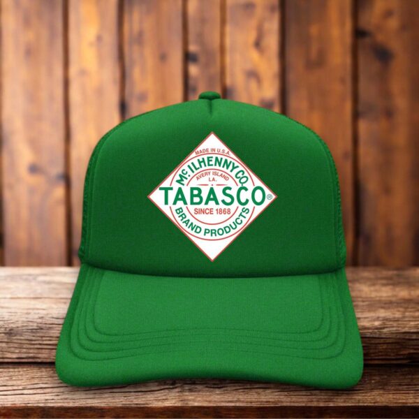 Tabasco Hot Sauce Retro Trucker Hat vintage food brand snapback by Retro Roots Headwear