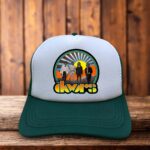 The Doors Classic Rock Trucker Hat vintage psych band logo patch snapback by Retro Roots Headwear