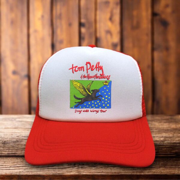 Tom Petty Dogs With Wings Tour Trucker Hat 1995 album music vintage snapback by Retro Roots Headwear