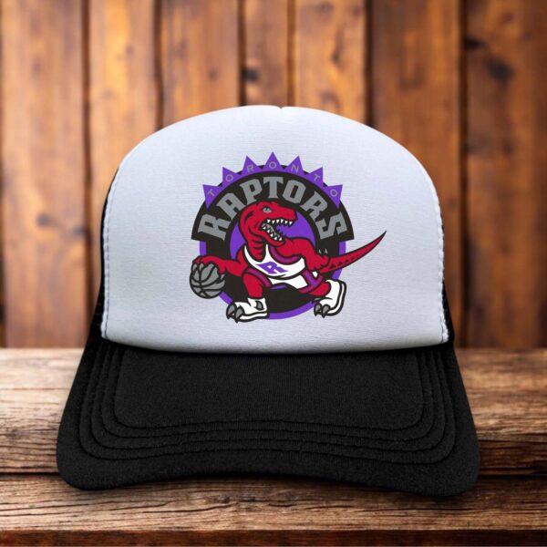 Toronto Raptors 80s Logo Retro Trucker Hat purple dinosaur basketball patch snapback by Retro Roots Headwear
