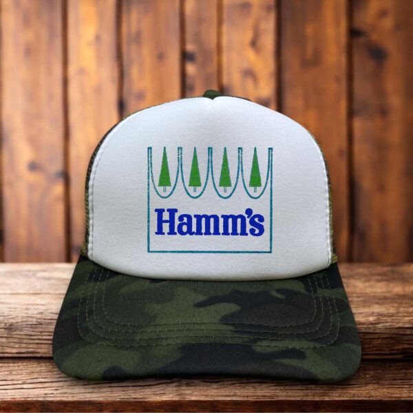 Hamm's Beer 80s Logo Trucker Hat vintage beer snapback by Retro Roots Headwear